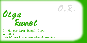 olga rumpl business card